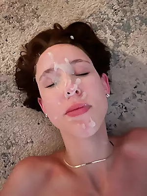 my wifey with some other guys thick superfuckinghot cum plastering her face